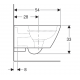 Унитаз подвесной безободковый Geberit SMYLE Rimfree с сиденьем микролифт