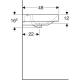 Dviguvas praustuvas su spintele SMYLE 120 cm