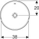 VariForm раковина настольная 55х40 см без отверствия для смесителя