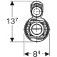 Geberit Type 290-360 WC bakelio mechanizmai